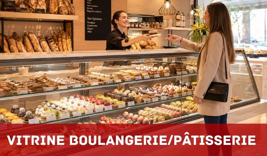 VITRINE DE PRESENTATION BOULANGERIE ET PATISSERIE